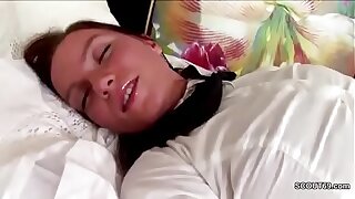 Brother Caught Step-sister Masturbate with the addition of Soft-soap more Fuck her