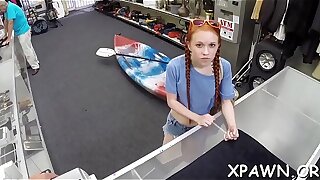Amazing little bimbo is making a without a doubt sex flick in shop